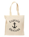 Captain Obvious Funny Grocery Tote Bag-Grocery Tote-TooLoud-Natural-Medium-Davson Sales