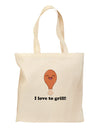 I Love to Grill Grocery Tote Bag-Grocery Tote-TooLoud-Natural-Medium-Davson Sales