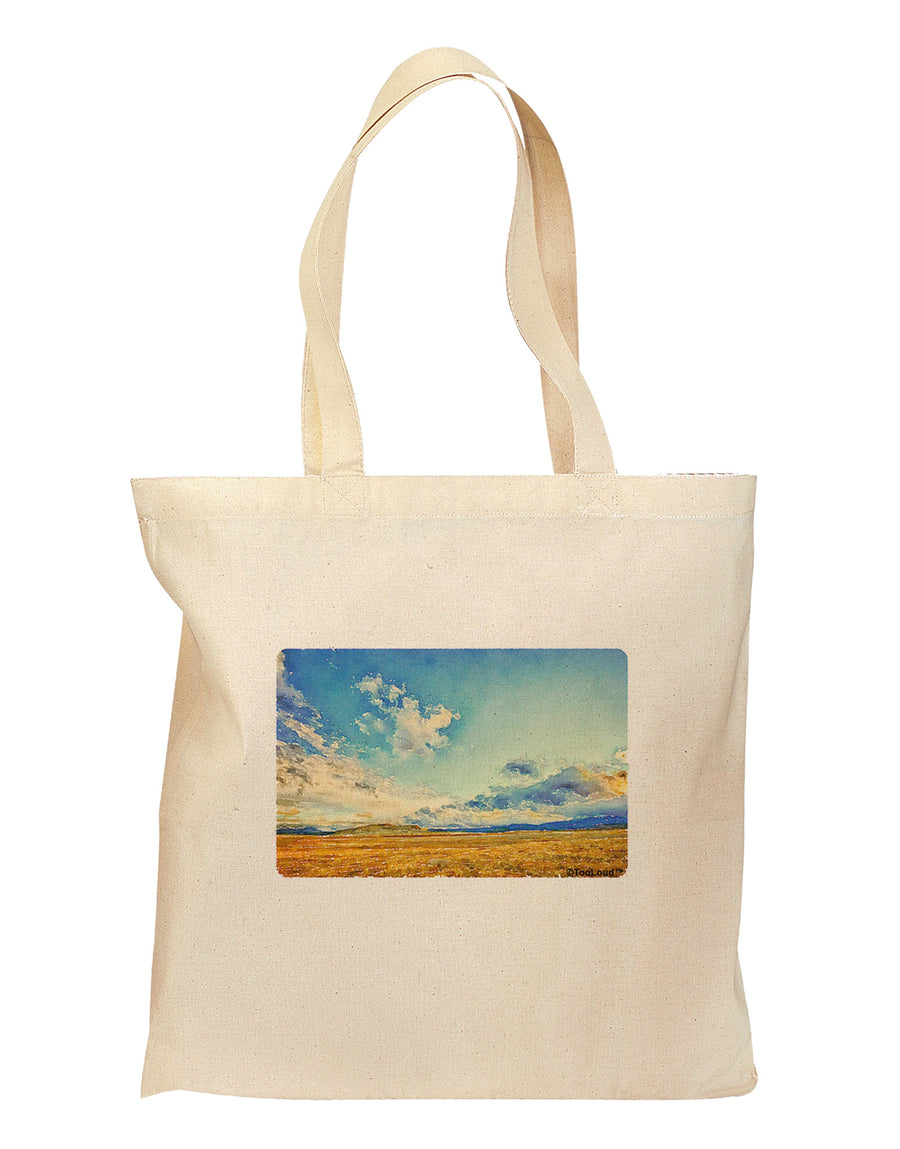 Garden of the Gods Watercolor Grocery Tote Bag-Grocery Tote-TooLoud-Natural-Medium-Davson Sales