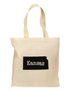 Kansas - United States Shape Grocery Tote Bag-Grocery Tote-TooLoud-Natural-Medium-Davson Sales