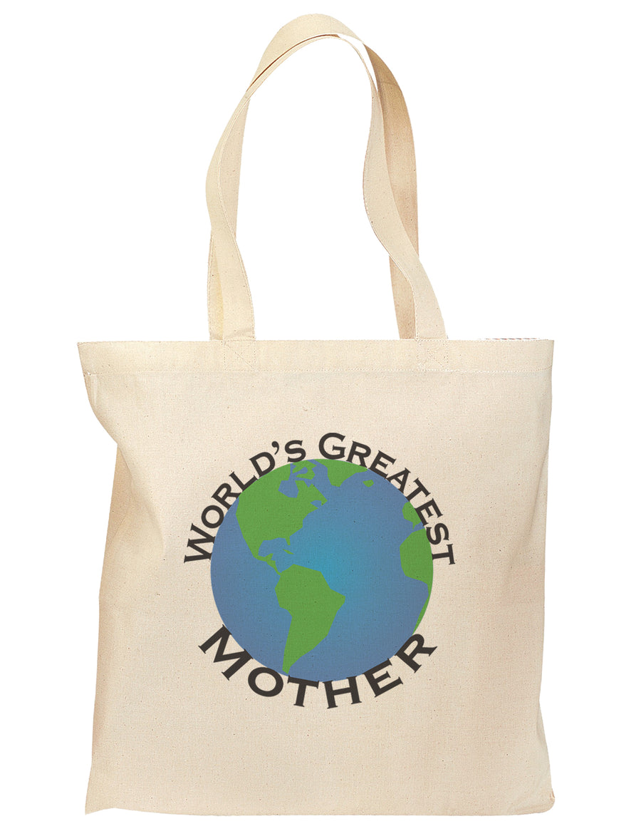 World's Greatest Mother Grocery Tote Bag-Grocery Tote-TooLoud-Natural-Medium-Davson Sales