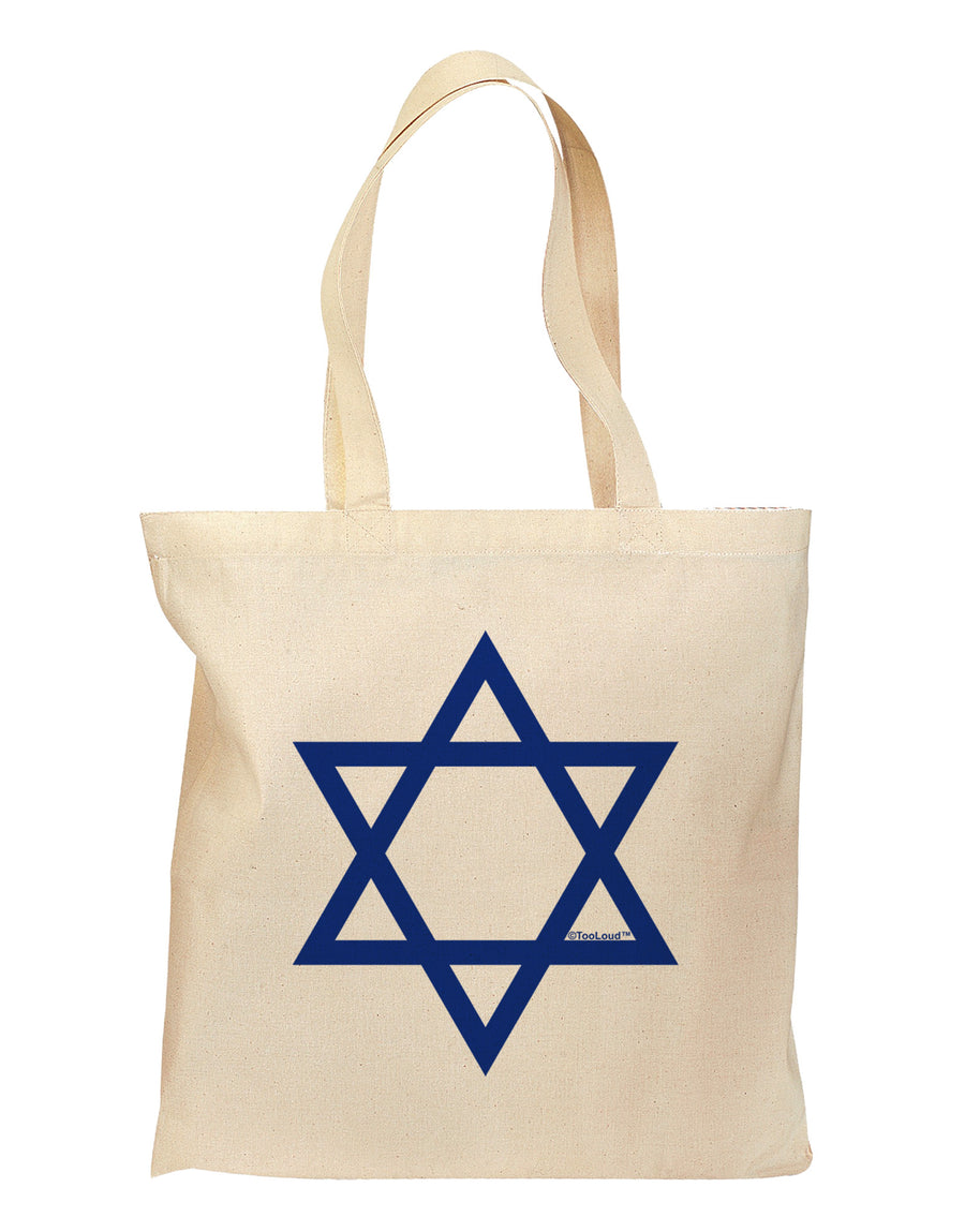 Jewish Star of David Grocery Tote Bag by TooLoud-Grocery Tote-TooLoud-Natural-Medium-Davson Sales