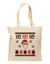 Ho Ho Ho Ugly Christmas Sweater Grocery Tote Bag-Grocery Tote-TooLoud-Natural-Medium-Davson Sales