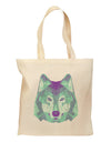 Geometric Wolf Head Grocery Tote Bag - Natural-Grocery Tote-TooLoud-Natural-Medium-Davson Sales