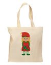 Cute Christmas Elf Girl Grocery Tote Bag-Grocery Tote-TooLoud-Natural-Medium-Davson Sales