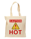 Caution Hot Chili Pepper Sign Grocery Tote Bag-Grocery Tote-TooLoud-Natural-Medium-Davson Sales