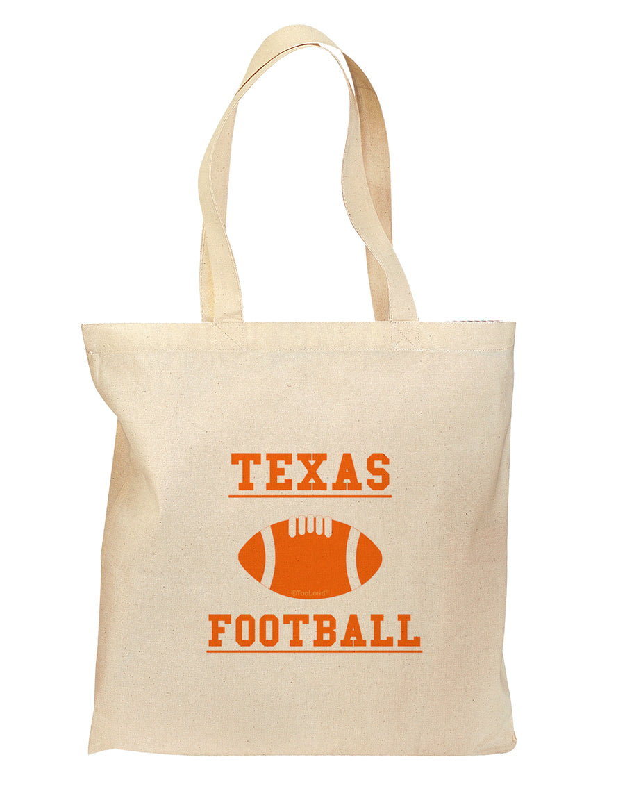 Texas Football Grocery Tote Bag - Natural by TooLoud-Grocery Tote-TooLoud-Natural-Medium-Davson Sales