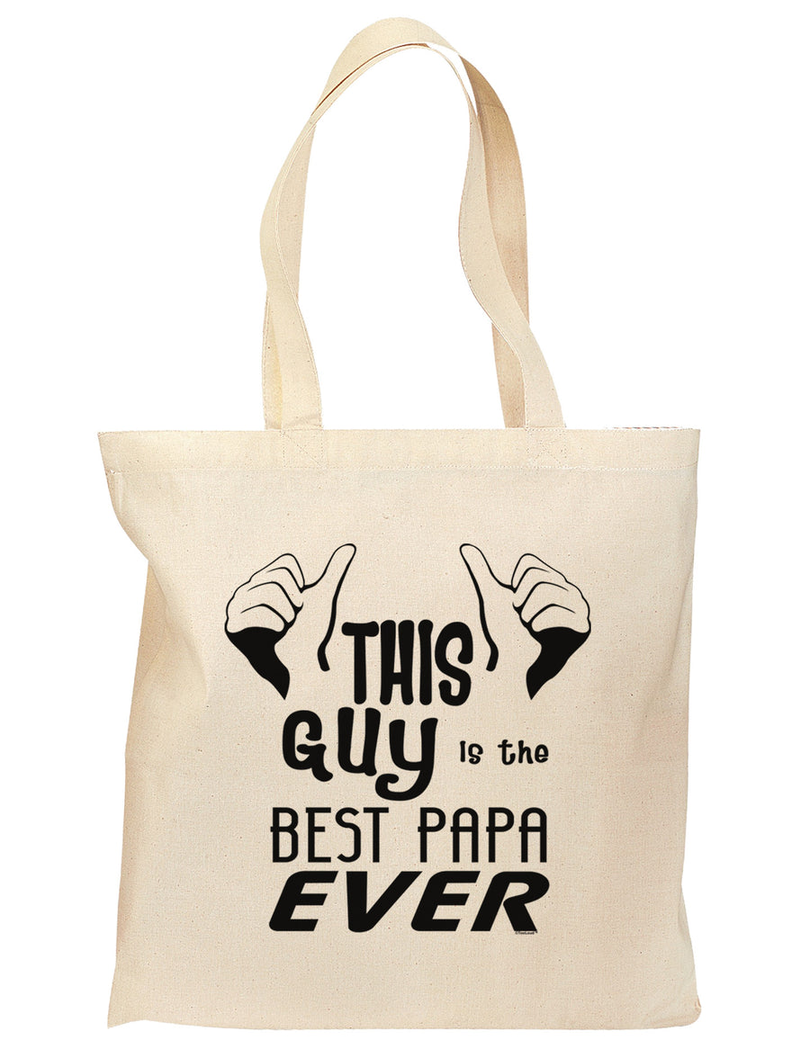 This Guy is the Best Papa Ever Grocery Tote Bag-Grocery Tote-TooLoud-Natural-Medium-Davson Sales