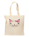 Kyu-T Head - Day Kawaia the Cute Girl Critter Grocery Tote Bag-Grocery Tote-TooLoud-Natural-Medium-Davson Sales