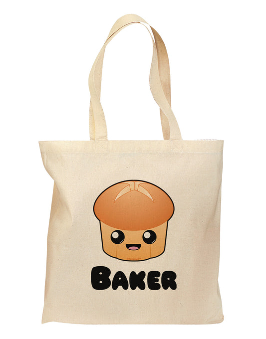 Baker Cute Roll Grocery Tote Bag-Grocery Tote-TooLoud-Natural-Medium-Davson Sales