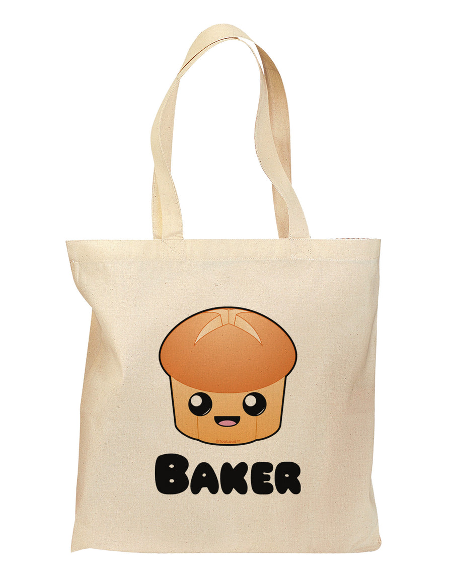 Baker Cute Roll Grocery Tote Bag-Grocery Tote-TooLoud-Natural-Medium-Davson Sales