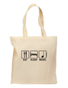 Eat Sleep Music Design Grocery Tote Bag by TooLoud-Grocery Tote-TooLoud-Natural-Medium-Davson Sales