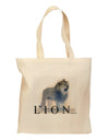 Lion Watercolor B Text Grocery Tote Bag-Grocery Tote-TooLoud-Natural-Medium-Davson Sales