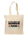 If You Want The Rainbow Quote Grocery Tote Bag by TooLoud-Grocery Tote-TooLoud-Natural-Medium-Davson Sales