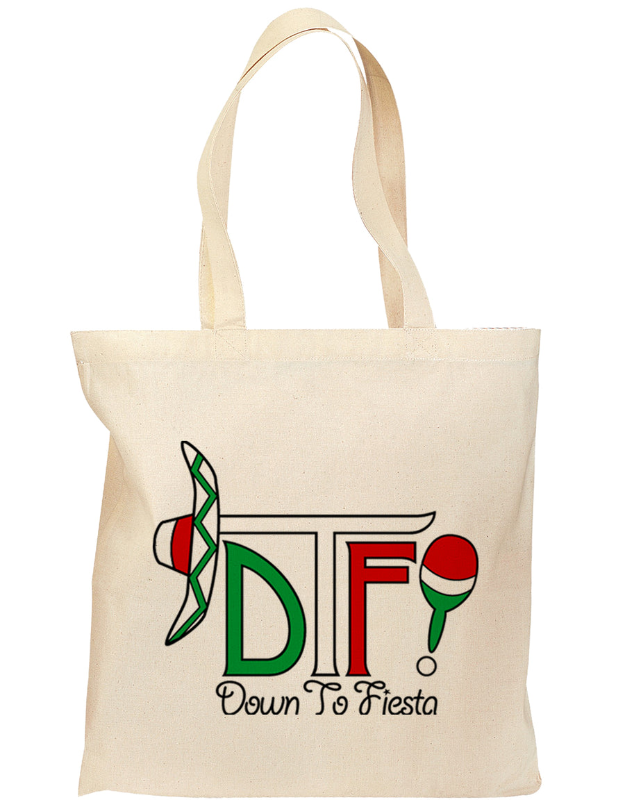 DTF Down To Fiesta Grocery Tote Bag-Grocery Tote-TooLoud-Natural-Medium-Davson Sales