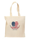 American Flag Decorative Floral Heart Vintage Grocery Tote Bag-Grocery Tote-TooLoud-Natural-Medium-Davson Sales