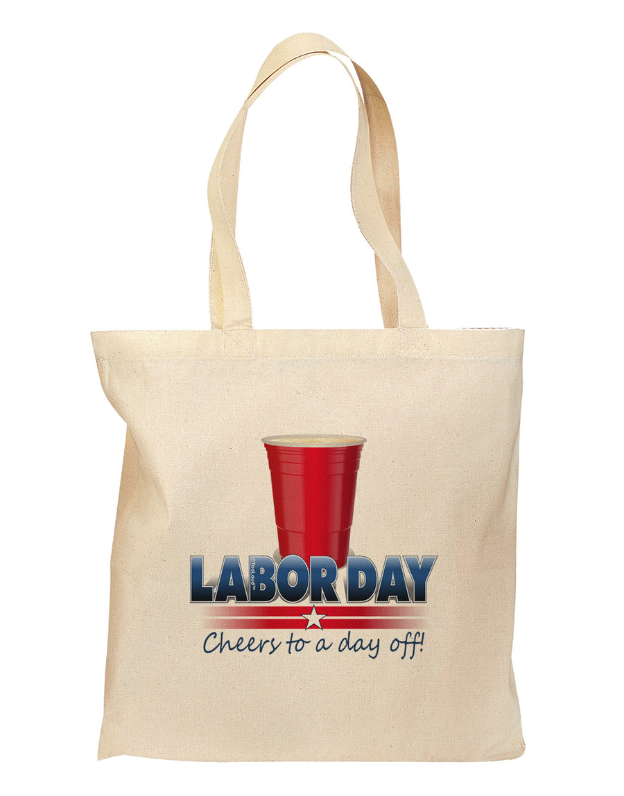 Labor Day - Cheers Grocery Tote Bag - Natural-Grocery Tote-TooLoud-Natural-Medium-Davson Sales