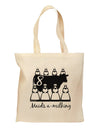 Eight Maids A Milking Text Grocery Tote Bag-Grocery Tote-TooLoud-Natural-Medium-Davson Sales