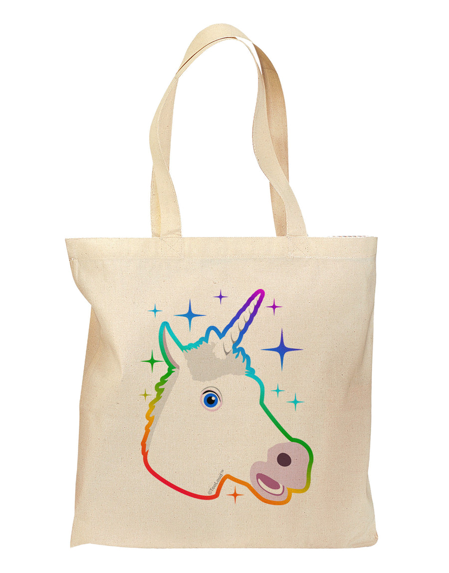 Magical Rainbow Sparkle Unicorn Grocery Tote Bag-Grocery Tote-TooLoud-Natural-Medium-Davson Sales