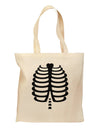 Black Skeleton Ribcage Halloween Grocery Tote Bag-Grocery Tote-TooLoud-Natural-Medium-Davson Sales