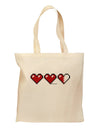 Couples Pixel Heart Life Bar - Left Grocery Tote Bag by TooLoud-Grocery Tote-TooLoud-Natural-Medium-Davson Sales