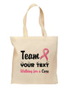 Personalized Team -Name- Breast Cancer Walk - Walking for a Cure Grocery Tote Bag-Grocery Tote-TooLoud-Natural-Medium-Davson Sales