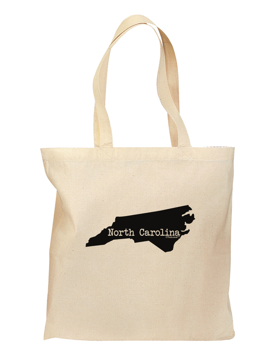 North Carolina - United States Shape Grocery Tote Bag by TooLoud-Grocery Tote-TooLoud-Natural-Medium-Davson Sales