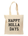 Happy Holla Days Text Grocery Tote Bag by TooLoud-Grocery Tote-TooLoud-Natural-Medium-Davson Sales