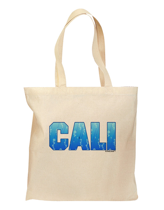 Cali Ocean Bubbles Grocery Tote Bag by TooLoud-Grocery Tote-TooLoud-Natural-Medium-Davson Sales