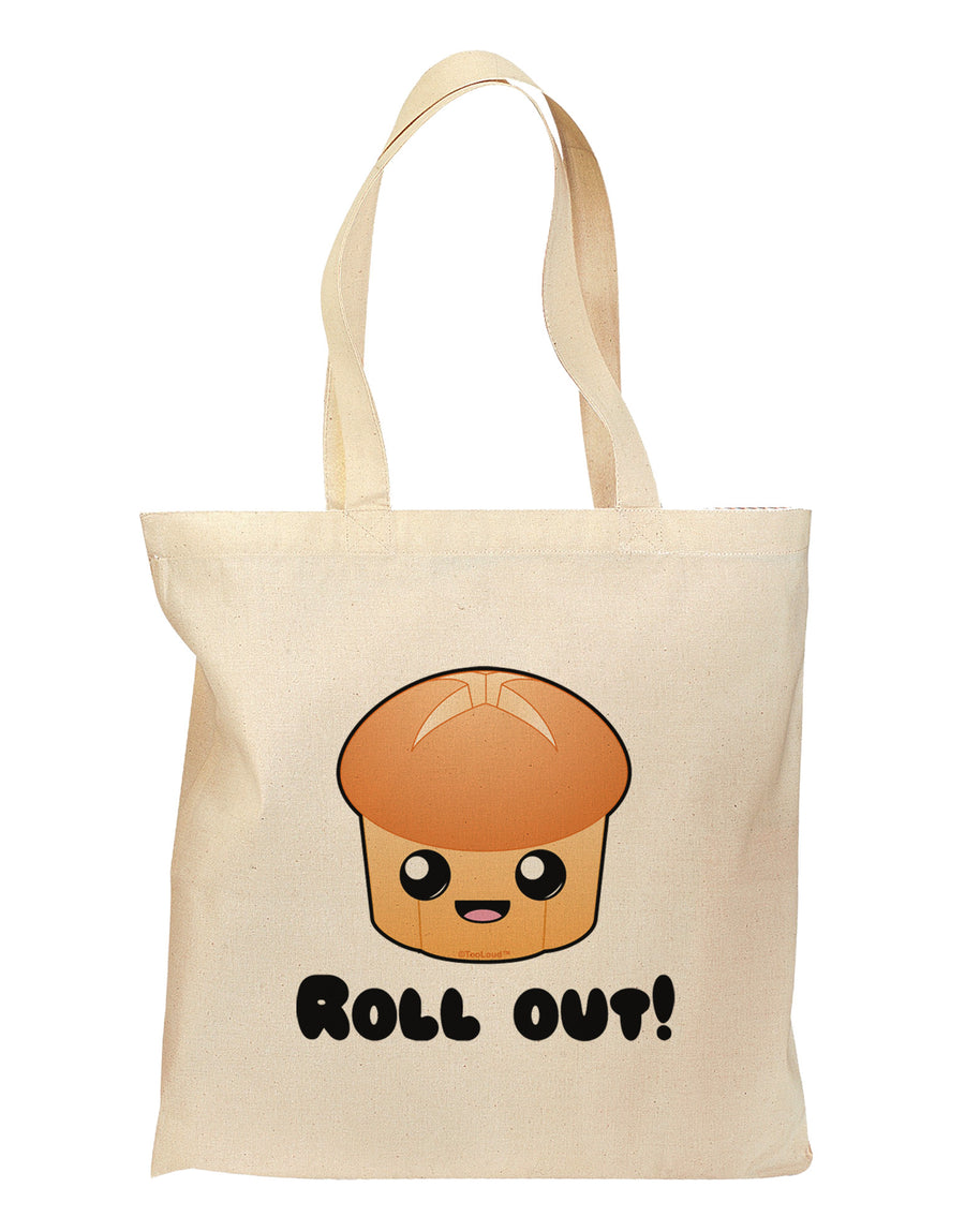 Roll Out Cute Roll Grocery Tote Bag-Grocery Tote-TooLoud-Natural-Medium-Davson Sales