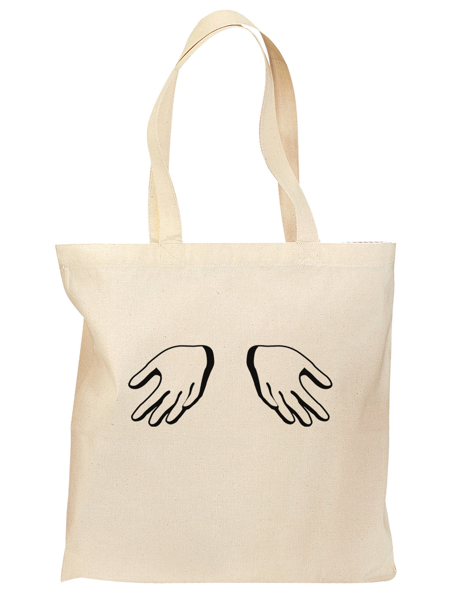 Shrugging Hands Grocery Tote Bag-Grocery Tote-TooLoud-Natural-Medium-Davson Sales