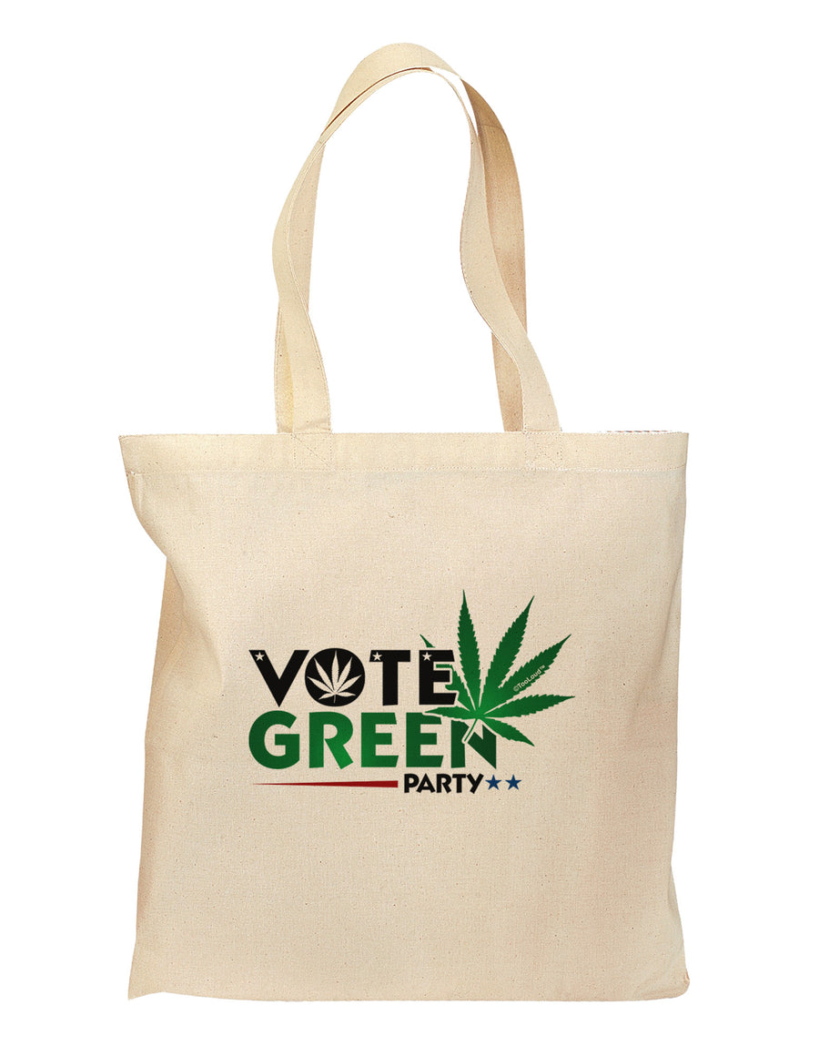 Vote Green Party - Marijuana Grocery Tote Bag-Grocery Tote-TooLoud-Natural-Medium-Davson Sales