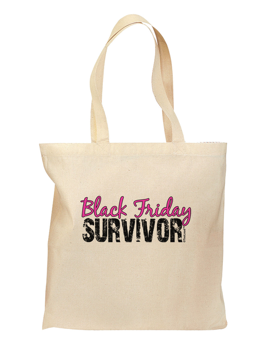 Black Friday Survivor Grocery Tote Bag-Grocery Tote-TooLoud-Natural-Medium-Davson Sales