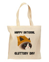 Gluttony Day Disgruntled Cat Grocery Tote Bag by TooLoud-Grocery Tote-TooLoud-Natural-Medium-Davson Sales