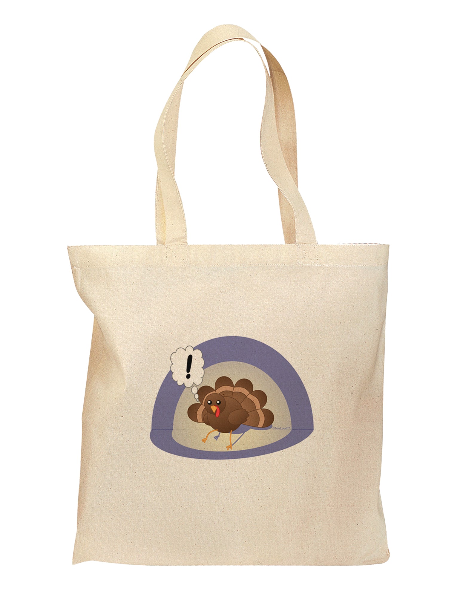 Escaping Turkey - Funny Thanksgiving Grocery Tote Bag-Grocery Tote-TooLoud-Natural-Medium-Davson Sales