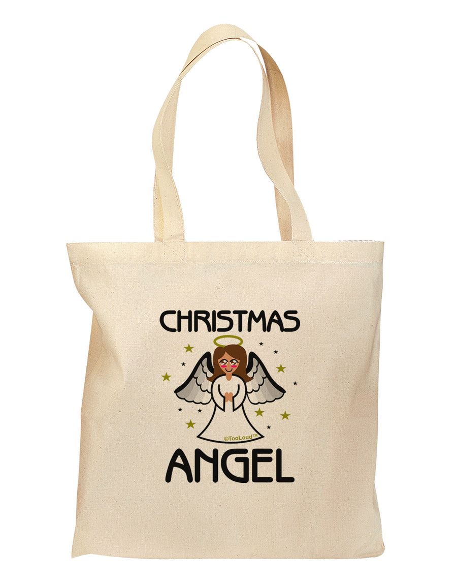 Christmas Angel Grocery Tote Bag-Grocery Tote-TooLoud-Natural-Medium-Davson Sales