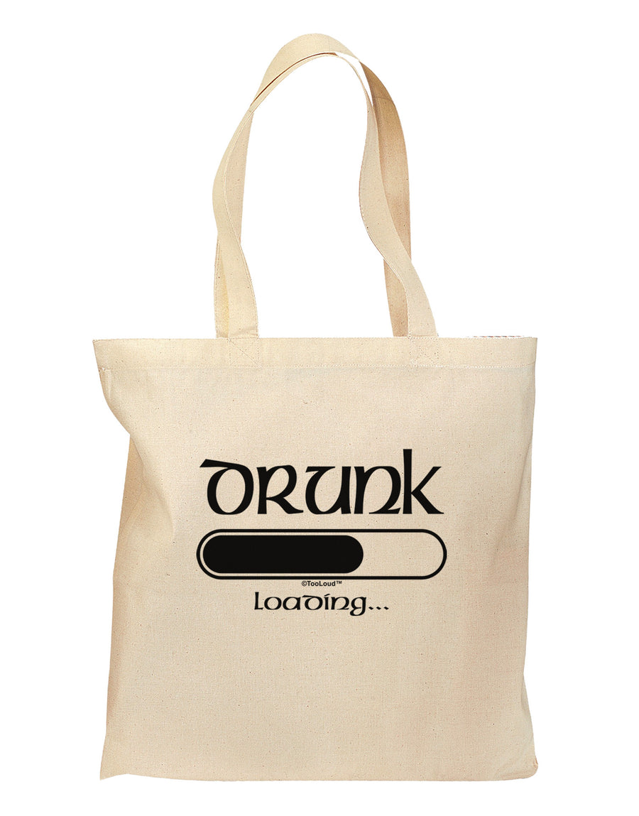 Drunk Loading Bar Grocery Tote Bag by TooLoud-Grocery Tote-TooLoud-Natural-Medium-Davson Sales