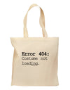 Error 404 Costume Distressed Grocery Tote Bag-Grocery Tote-TooLoud-Natural-Medium-Davson Sales