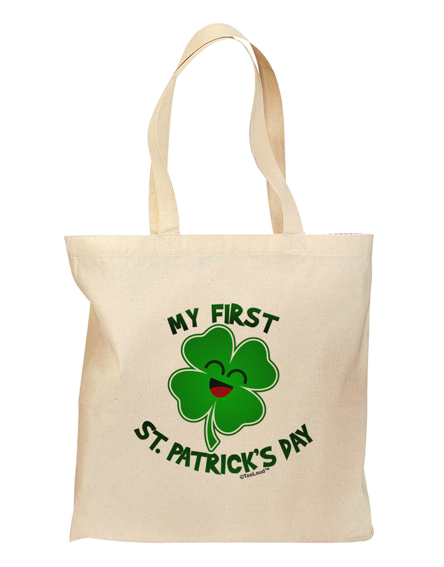 My First St. Patrick's Day Grocery Tote Bag-Grocery Tote-TooLoud-Natural-Medium-Davson Sales