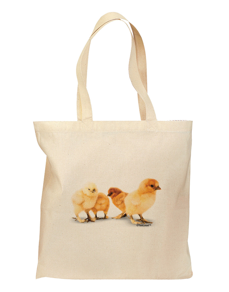 Cute Chicks Grocery Tote Bag - Natural-Grocery Tote-TooLoud-Natural-Medium-Davson Sales