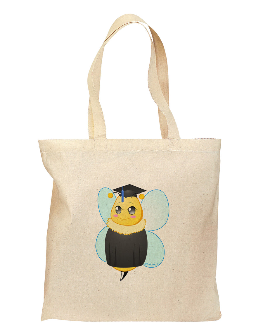 Graduation Bee Grocery Tote Bag by TooLoud-Grocery Tote-TooLoud-Natural-Medium-Davson Sales