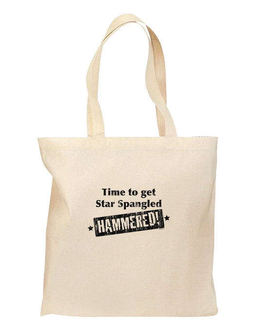 Time to get Star Spangled Hammered Grocery Tote Bag-Grocery Tote-TooLoud-Natural-Medium-Davson Sales