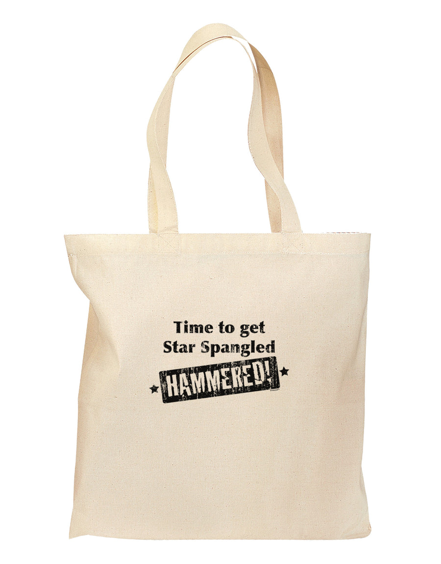 Time to get Star Spangled Hammered Grocery Tote Bag-Grocery Tote-TooLoud-Natural-Medium-Davson Sales