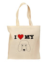 I Heart My - Cute Poodle Dog - White Grocery Tote Bag by TooLoud-Grocery Tote-TooLoud-Natural-Medium-Davson Sales