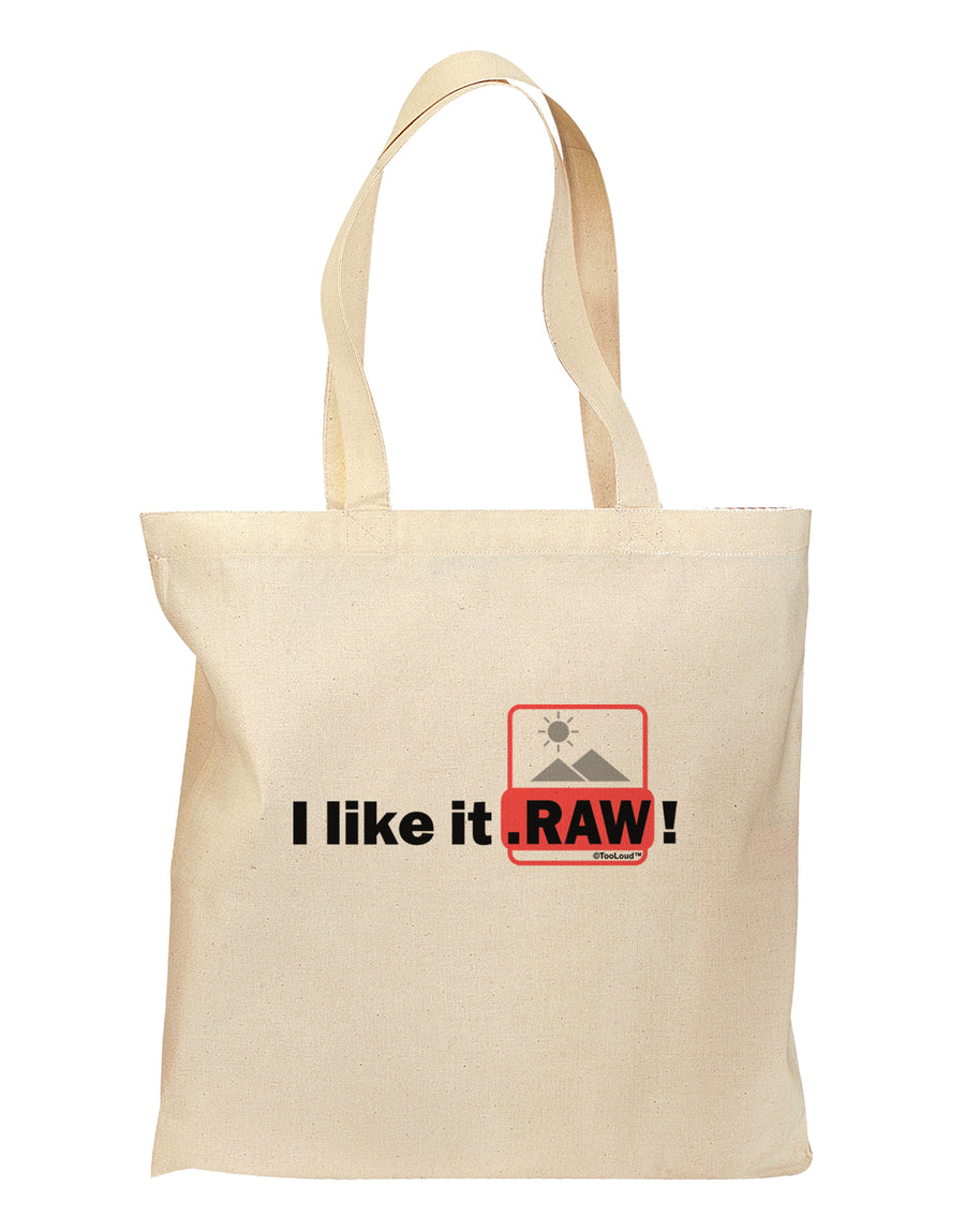 I Like It RAW Grocery Tote Bag by TooLoud-Grocery Tote-TooLoud-Natural-Medium-Davson Sales