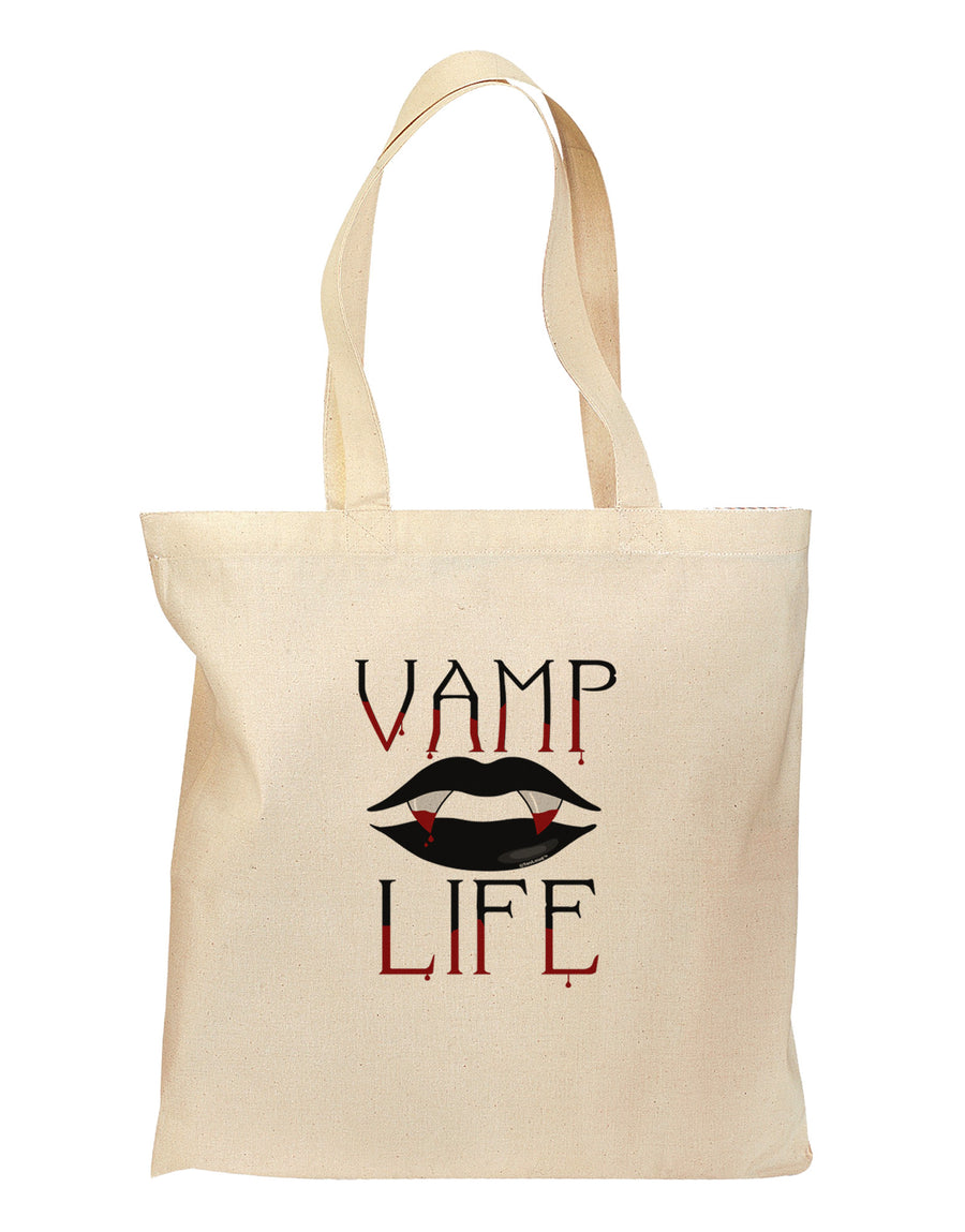 Vamp Life Grocery Tote Bag-Grocery Tote-TooLoud-Natural-Medium-Davson Sales