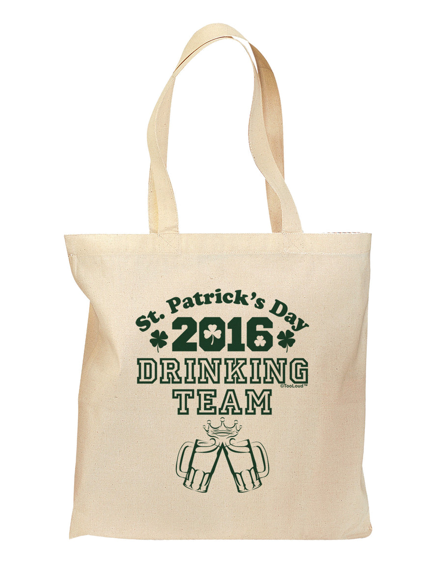 St Patricks Day Drinking Team Grocery Tote Bag-Grocery Tote-TooLoud-Natural-Medium-Davson Sales