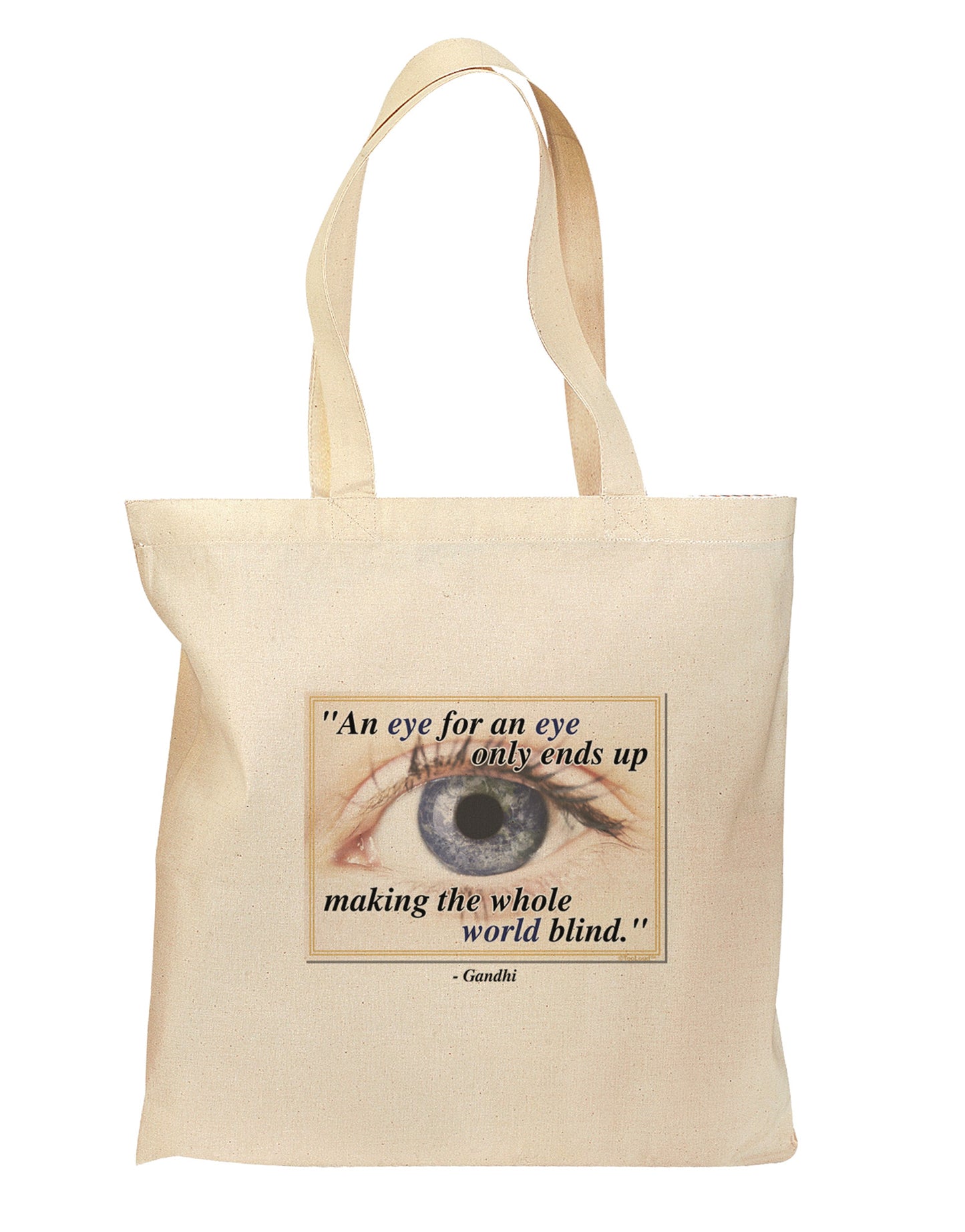 Eye For An Eye Gandhi 15&#x22; Dark Laptop / Tablet Case Bag by TooLoud-Laptop / Tablet Case Bag-TooLoud-Natural-medium-Davson Sales