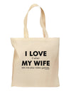 I Love My Wife Videogames Grocery Tote Bag-Grocery Tote-TooLoud-Natural-Medium-Davson Sales