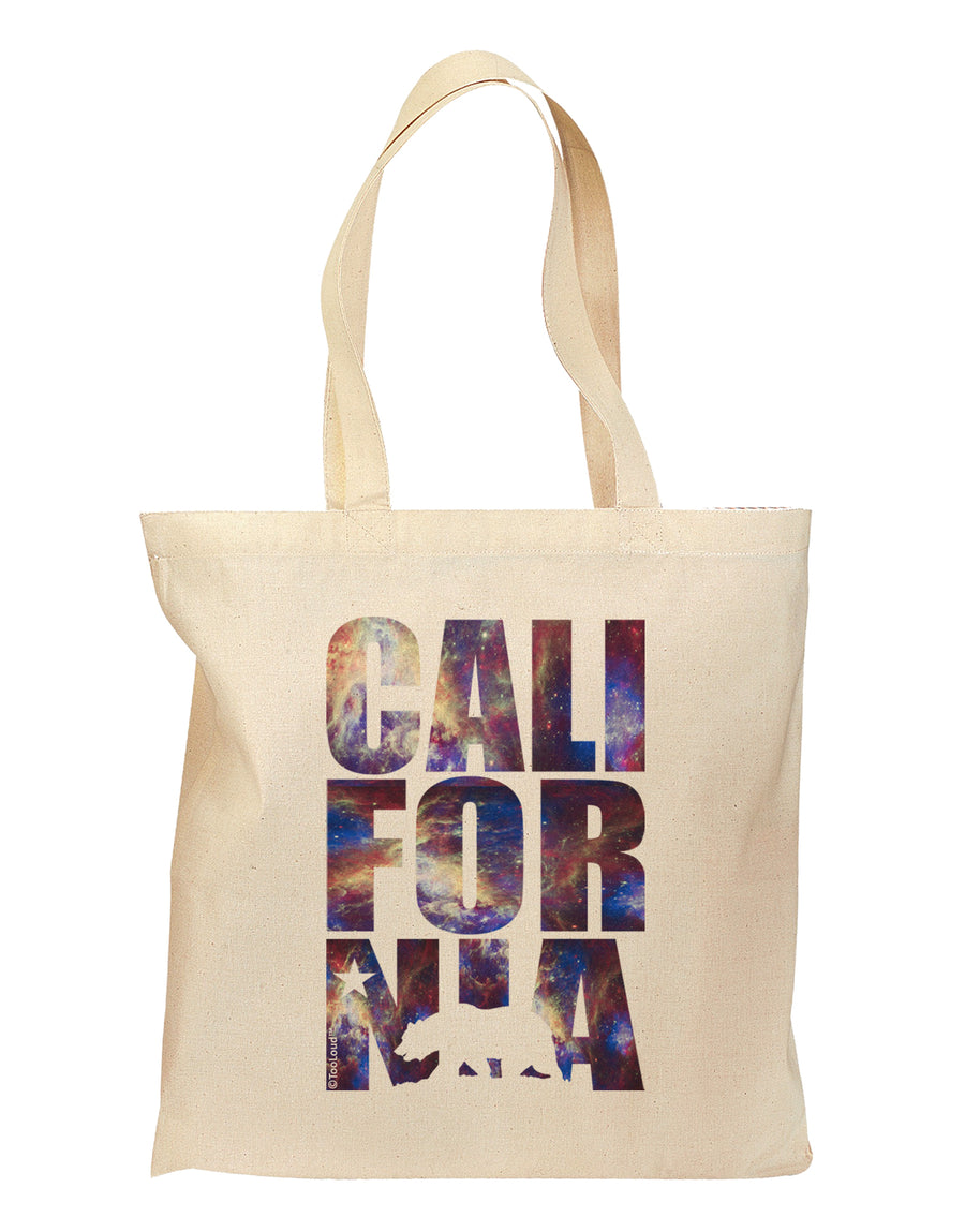 California Republic Design - Space Nebula Print Grocery Tote Bag by TooLoud-Grocery Tote-TooLoud-Natural-Medium-Davson Sales